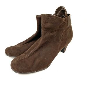 Aerosoles Heelrest Ankle Boots Suede Women Size 10